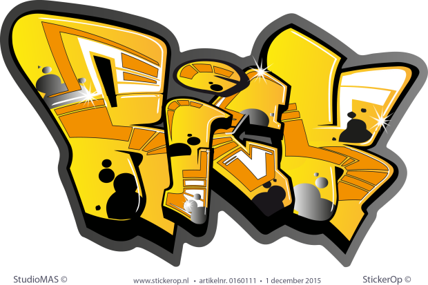 Muursticker graffiti type A - Nick muursticker graffiti type A Rick