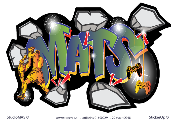 Muurstickers graffiti - Mats