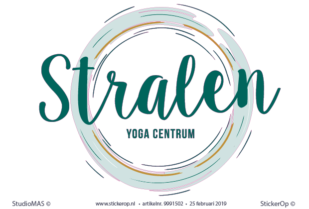 Muursticker zakelijk logo - Stralen Yoga Centrum Muursticker zakelijk logo - Stralen Yoga Centrum