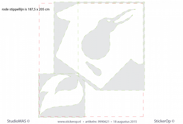 muursticker zakelijk logo flying kiwi