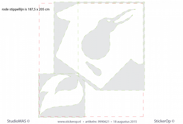 Sjabloon zakelijk logo - Flying Kiwi muursticker zakelijk logo flying kiwi