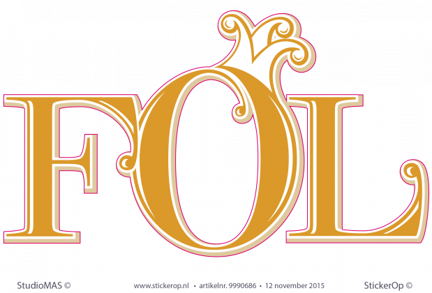 Muursticker zakelijk logo - FOL Popcorn muursticker zakelijk logo FOL
