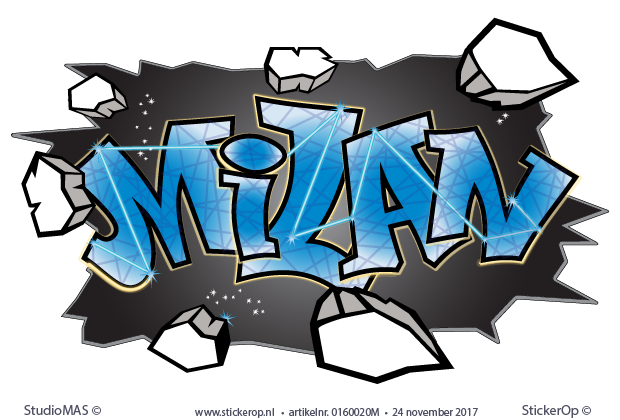 Muurstickers graffiti Galaxy - Milan