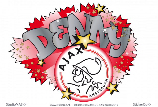 Muursticker graffiti - Denny muursticker graffiti ajax Denny