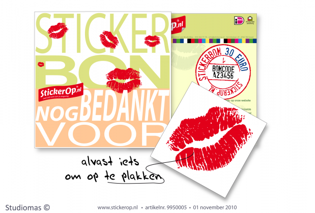 Cadeaubon bedankt muursticker cadeaubon bedankt 30 euro