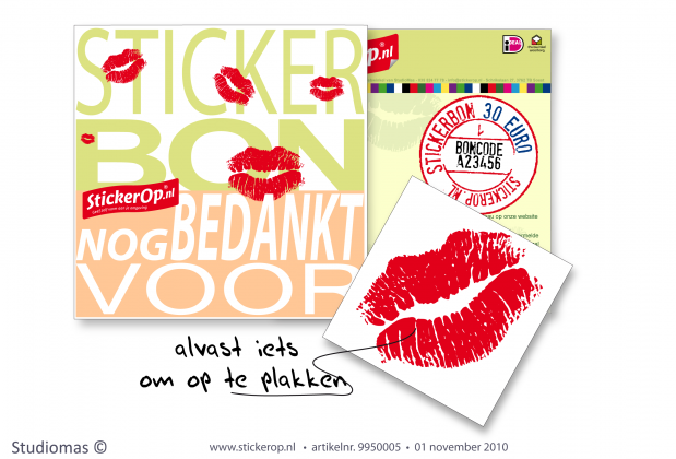 muursticker cadeaubon bedankt 30 euro