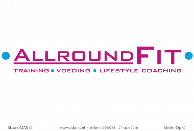 Muurstickers zakelijk logo - Allround Fit Almere Muurstickers zakelijk logo Allround Fit