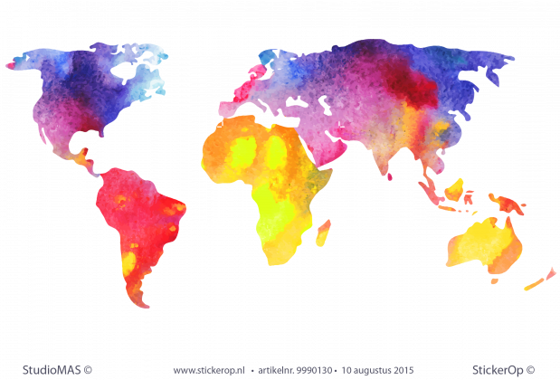 Muursticker van eigen tekening - Elke's kleurrijke wereld muurstickers eigen tekening Elkes kleurrijke wereld