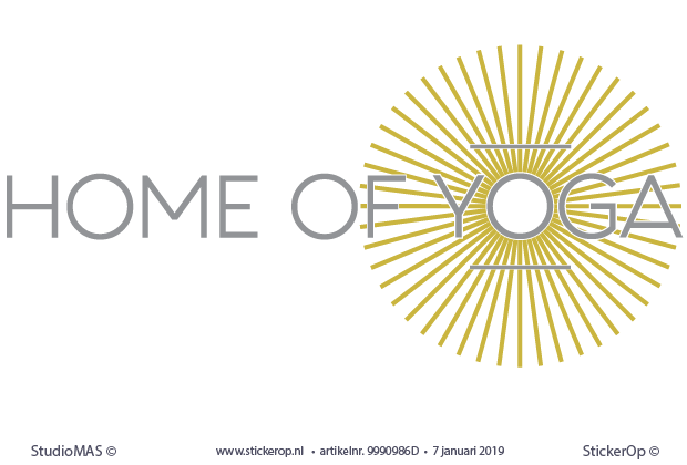 Muur-, deur-, raamsticker zakelijk logo - Home of Yoga - Home of Yoga