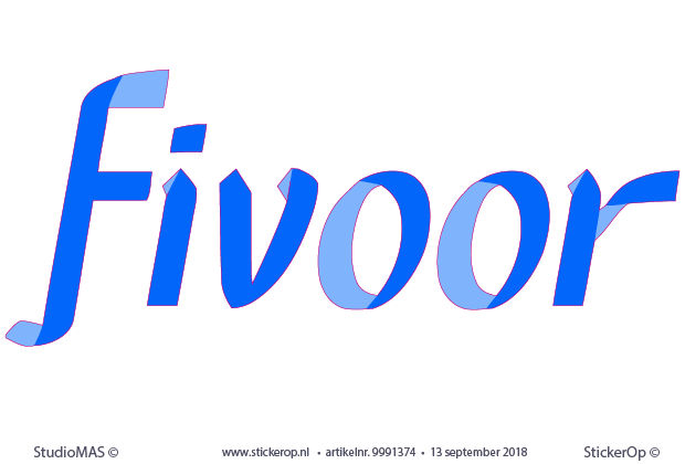 Muur-, deur-, raamsticker logo Fivoor