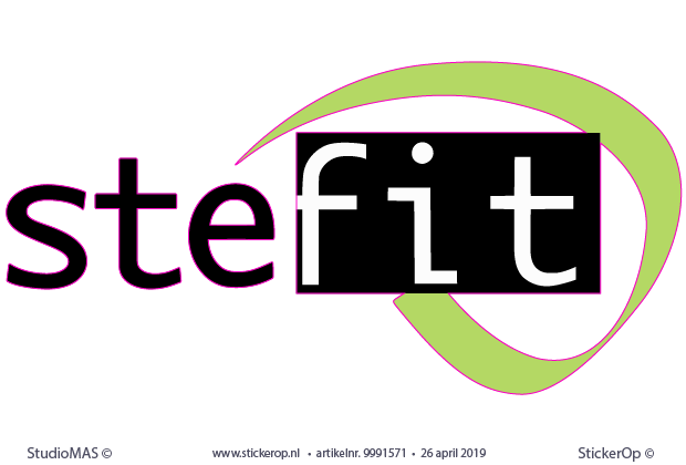 Muursticker zakelijk logo - SteFit - muursticker zakelijk logo - SteFit