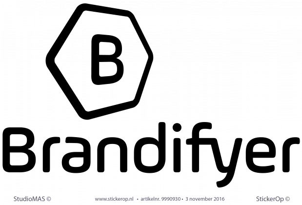 muursticker zakelijk logo Brandifyer