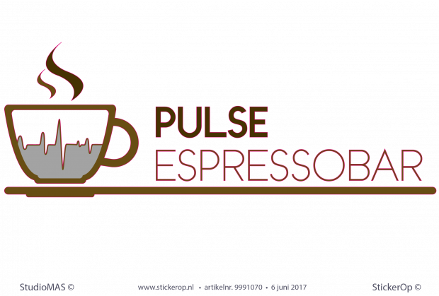 Muursticker zakelij logo - Pulse Espressobar