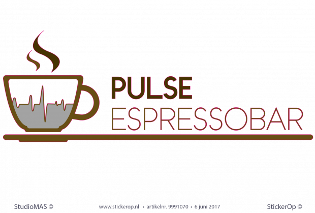 Muurstickers zakelijk logo - Pulse Espressobar Muursticker zakelij logo - Pulse Espressobar
