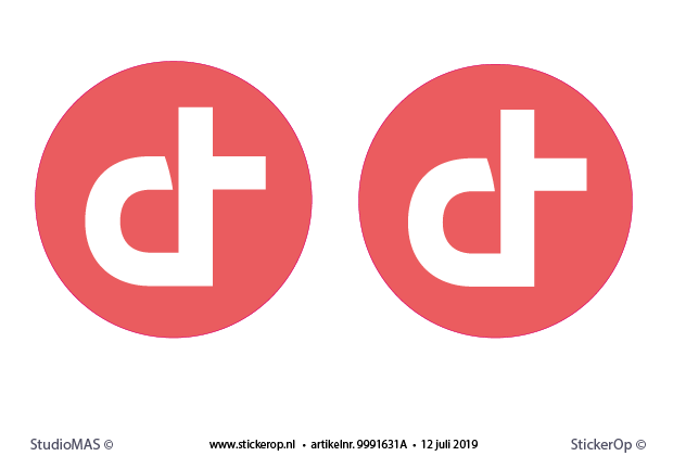 zakelijk beeldmerk - devo team wegwijs 2 stuks 15 cm logo - beeldmerk decoteam wegwijs