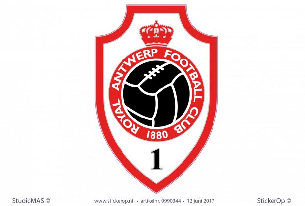 Muursticker zelf aangeleverd logo - Royal Antwerp Football Club muurstickers van zelf aangeleverde logo - Royal Antwerp Football Club