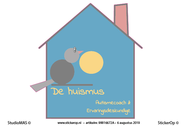 zakelijk logo  - De Huismus - autosticker