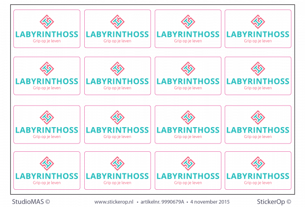 Christchurch Algebra verkiezing Full colour vinyl stickers - 64 stuks 4 x 7 cm - op handig