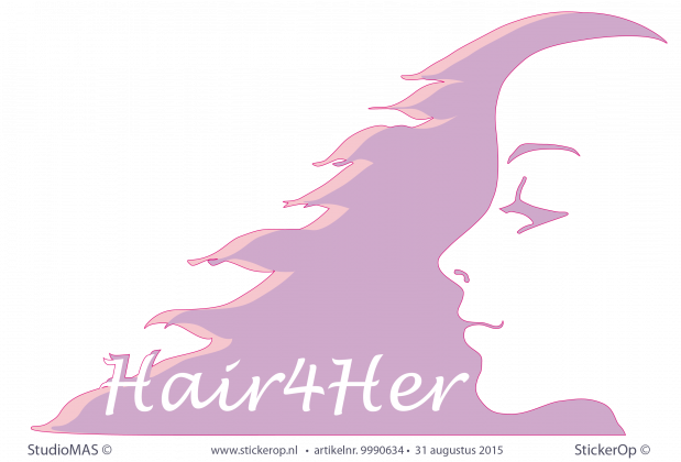 muurstickers zakelijk-logo hair4her