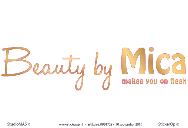 - zakelijke toepassing - logo Beauty by Mica