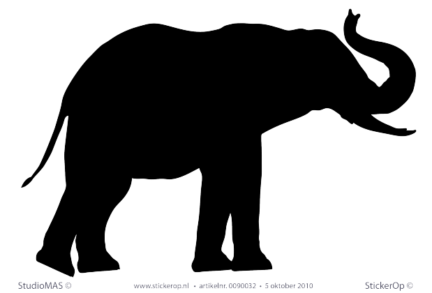 Muurstickers thema muursticker dieren olifant