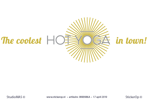 raamsticker zakelijk logo - The best hot yoga in town - Bikram Yoga Den Bosch - Bikram Yoga Den Bosh