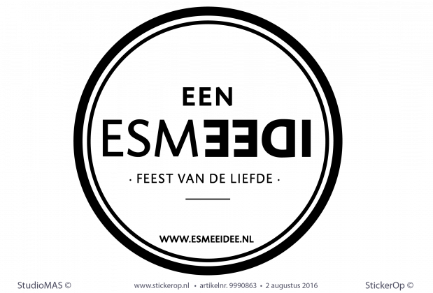 Muursticker zakelijk logo Esmee idee