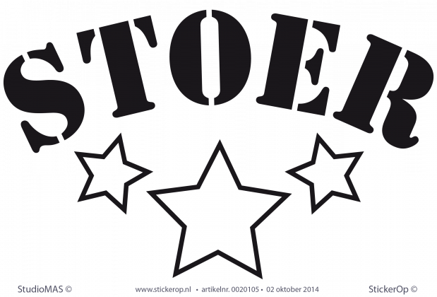 Muurstickers thema muursticker stoer met sterren