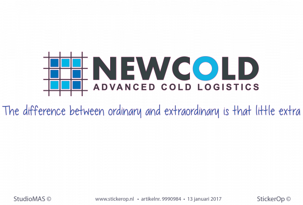 Muursticker zakelijk logo - Newcold Muursticker zakelijk logo Newcold