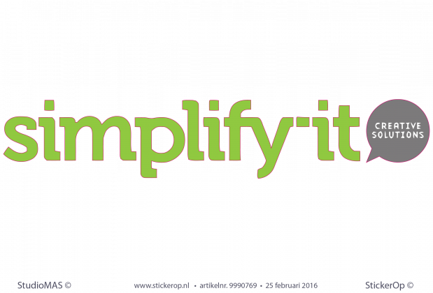 Muurstickers zakelijk logo Simplify-it