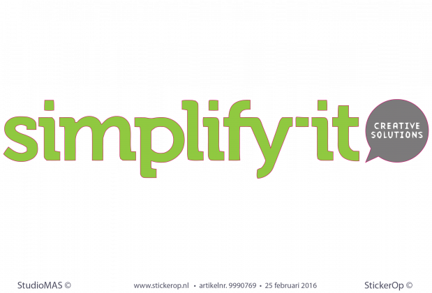 Muurstickers zakelijk logo - Simplyfi-it Muurstickers zakelijk logo Simplify-it