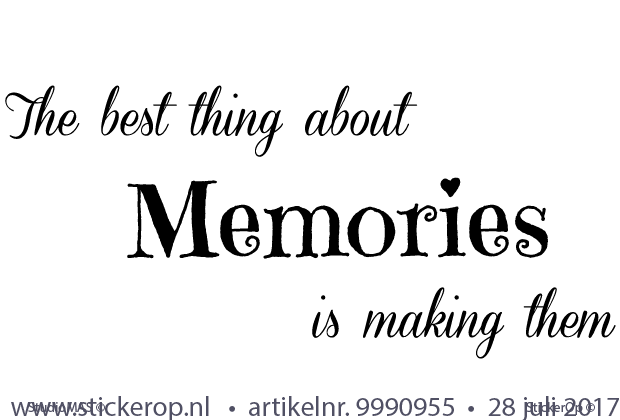 Muurstickers van eigen tekst - Jeroen's Memories Muursticker van eigen tekst - Jeroens Memories