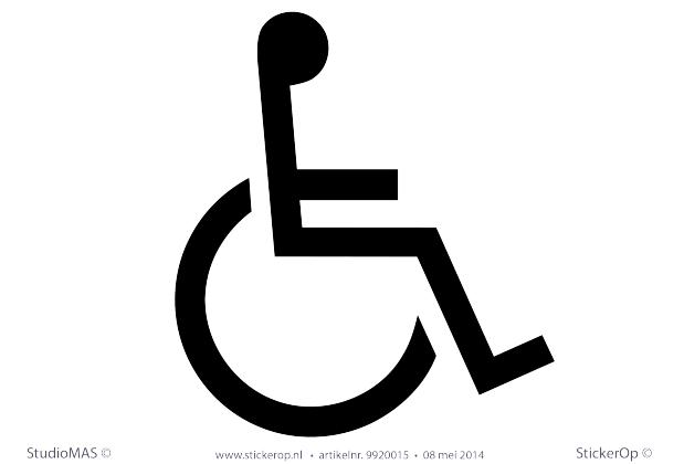 Toiletdeur stickers minder validen deursticker pictogram minder validen toilet