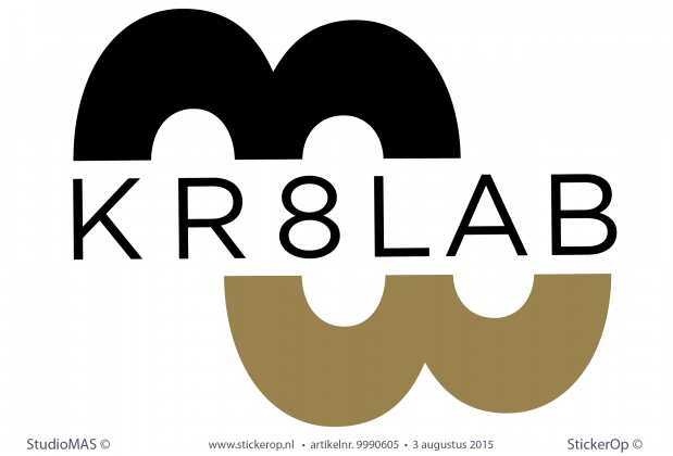 muursticker zakelijk logo kr8lab