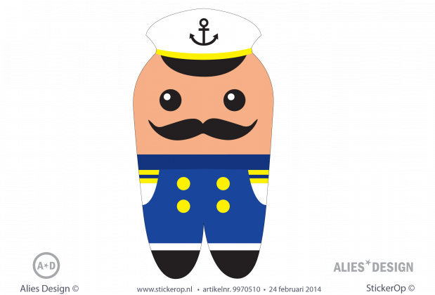 Muurstickers thema muursticker kinderkamer Mustakkio Edward