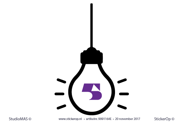 Muurstickers zakelijke toepassing - Boo5t Marketing - pictogram idee - 2 kleuren voor zakelijke toepassing - Boo5t marketing - pictogram idee