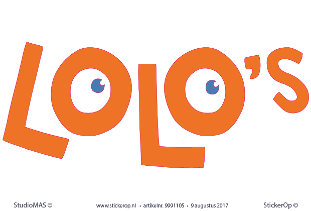 Muursticker zakelijk logo - Lolos Bites