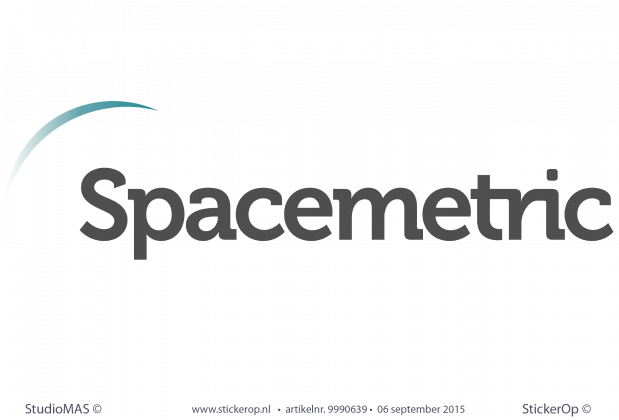 Muursticker zakelijk logo - Spacemetric muurstickers zakelijk log spacemetric