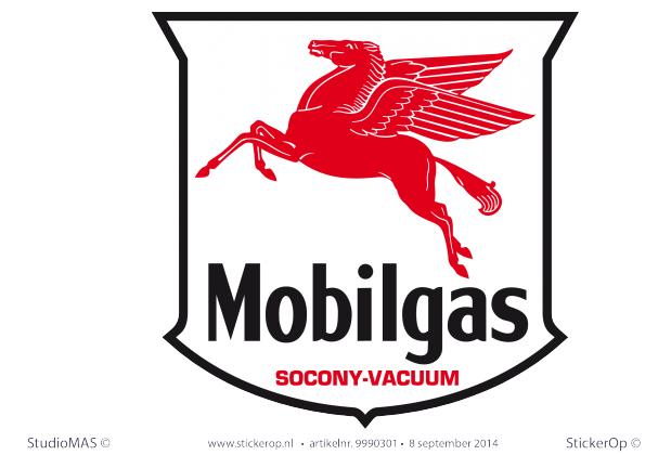 Logo Mobilgas log sticker Mobilgas