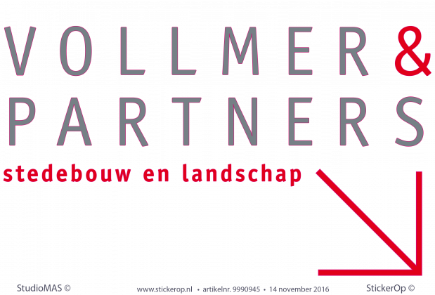 Muurstickers zakelijk logo Vollmer en Partners