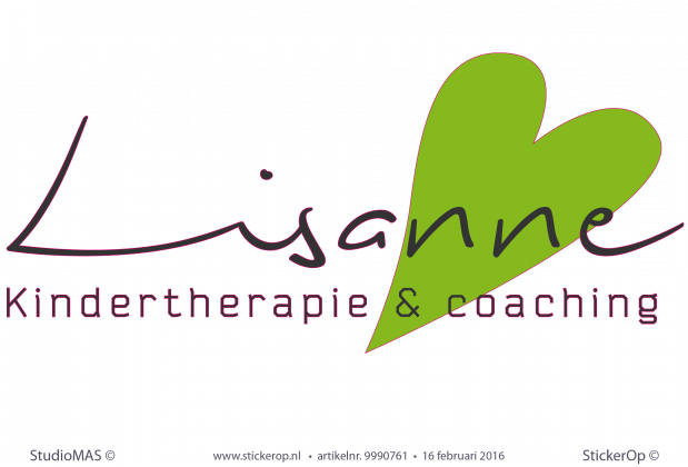 Muursticker zakelijk logo - Lisanne Kindertherapie & Coaching Muursticker zakelijk logo Lisanne Kindertherapie