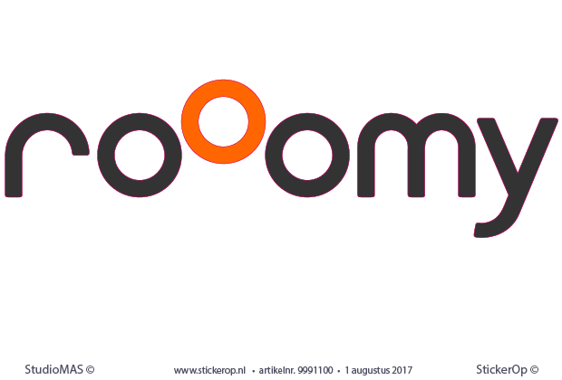 Muursticker zakelijk logo - Rooomy