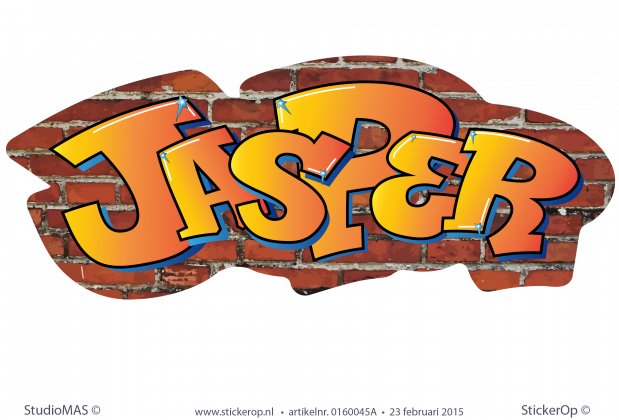 Muursticker graffiti - Jasper muursticker graffiti jasper