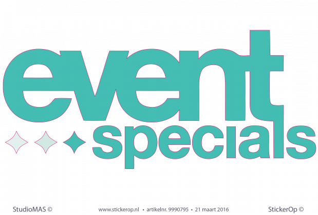 Muurstickers zakelijk logo Event-Specials