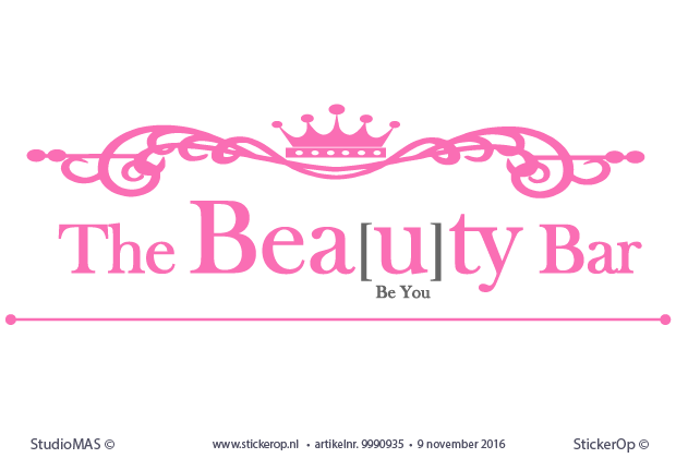 muursticker zakelijk logo the Beauty Bar