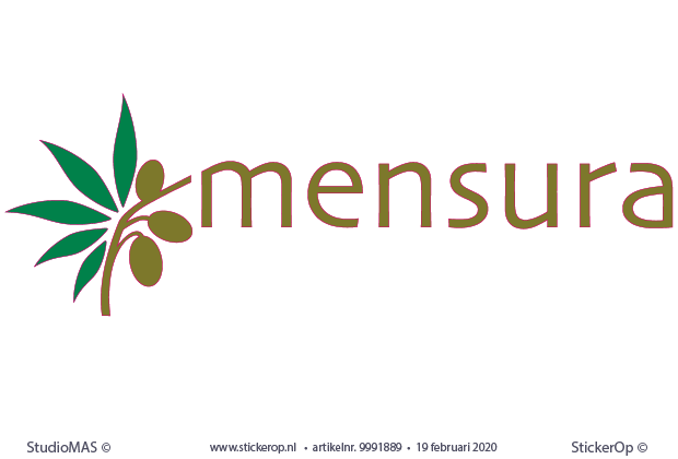 Muur-, deurstickers zakelijk logo - Mensura zakelijk logo -Mensura