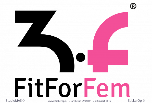Muurstickers zakelijk logo - Fit for Fem muursticker zakelijk logo Fitforfem