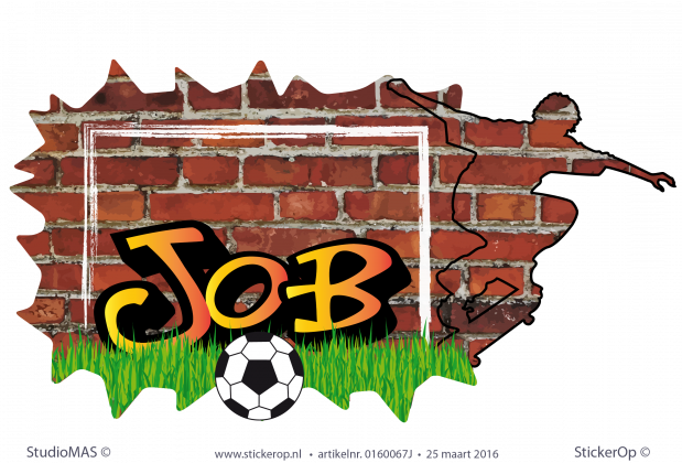 Muursticker graffiti thema sport - Job muursticker graffiti sportieve Job