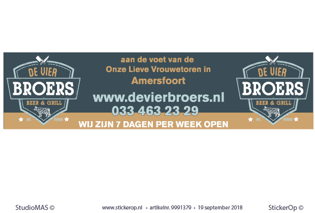 Digitale opmaak sponsorbord - De vier Broers Amersfoort