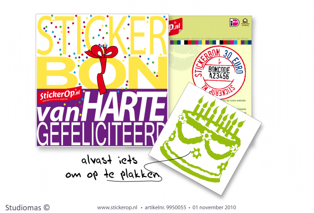 Cadeaubon Gefeliciteerd muursticker cadeaubon gefeliciteerd 30 euro